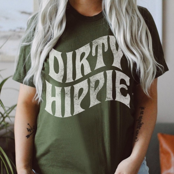 Bella Canvas Tops - New DIRTY HIPPIE green Oversized Womens Tee XXL 2XL